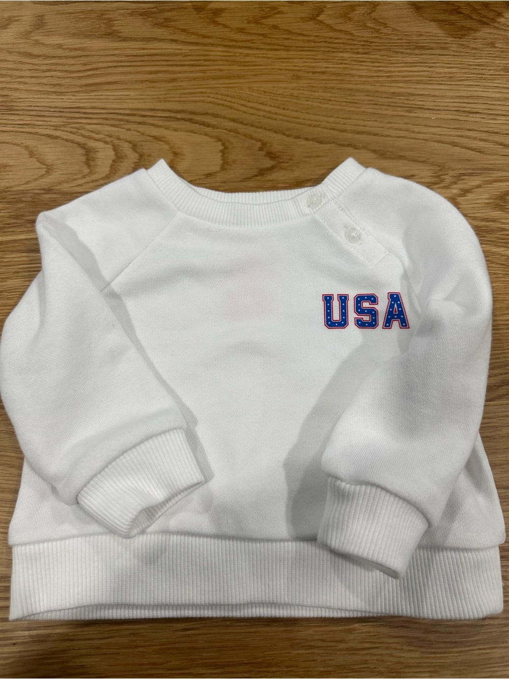 Cat & Jack White Baby Crewneck with Red Logo